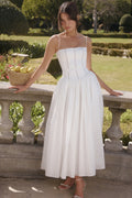 white cotton maxi sundress