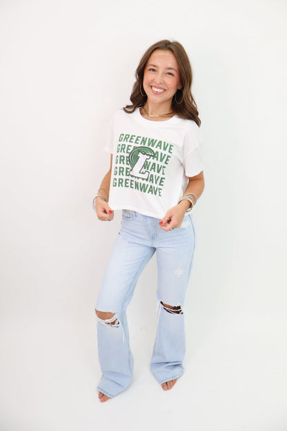 Greenwave Mascot Mom Crop