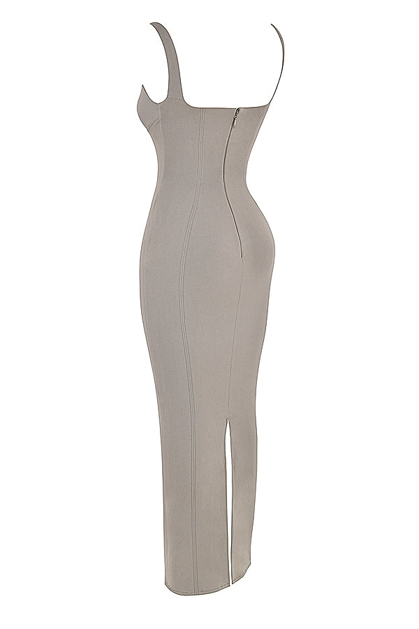 smoke bodycon maxi dress