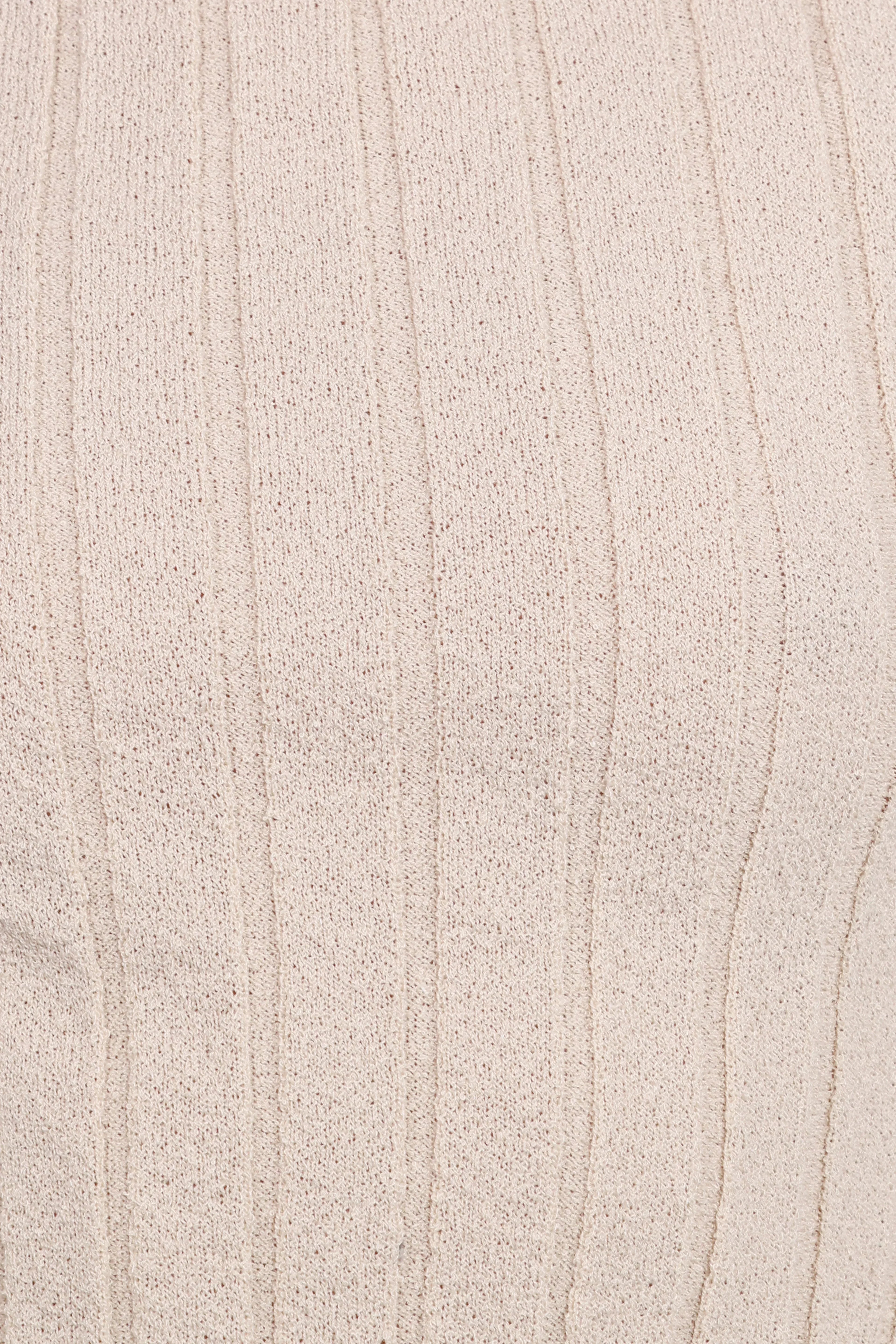 Brodie Wide Rib Knit Top - Beige