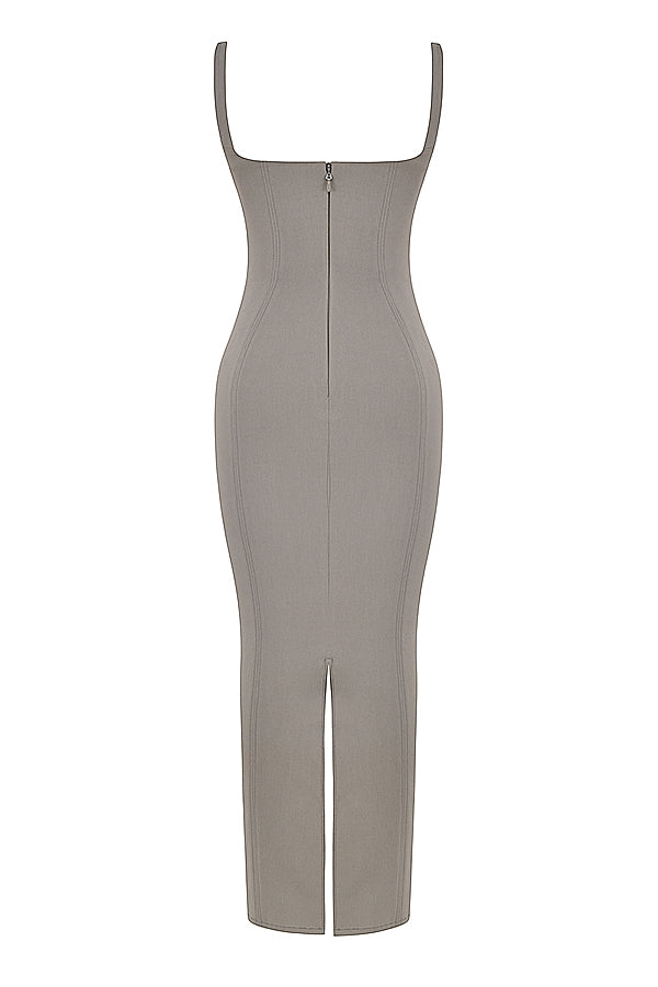smoke bodycon maxi dress