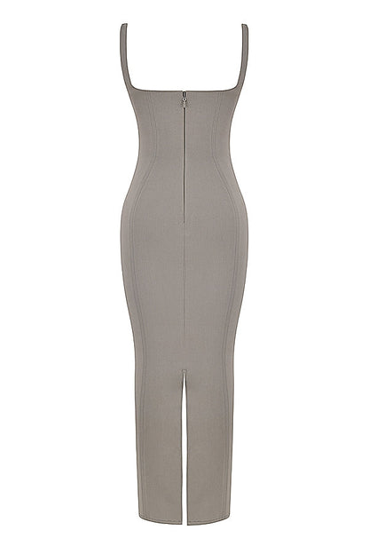smoke bodycon maxi dress