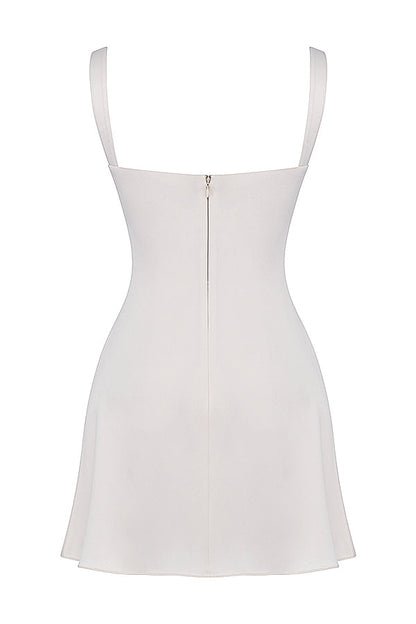 vintage cream mini dress