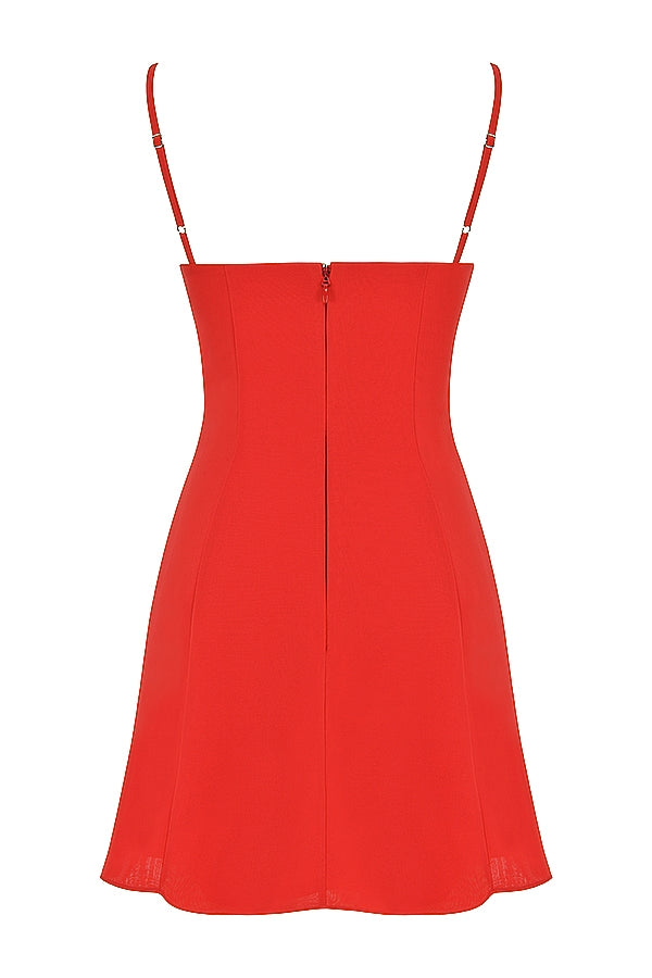 red mini dress
