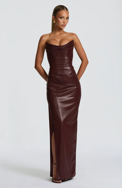 Alba Maxi Dress - Burgundy