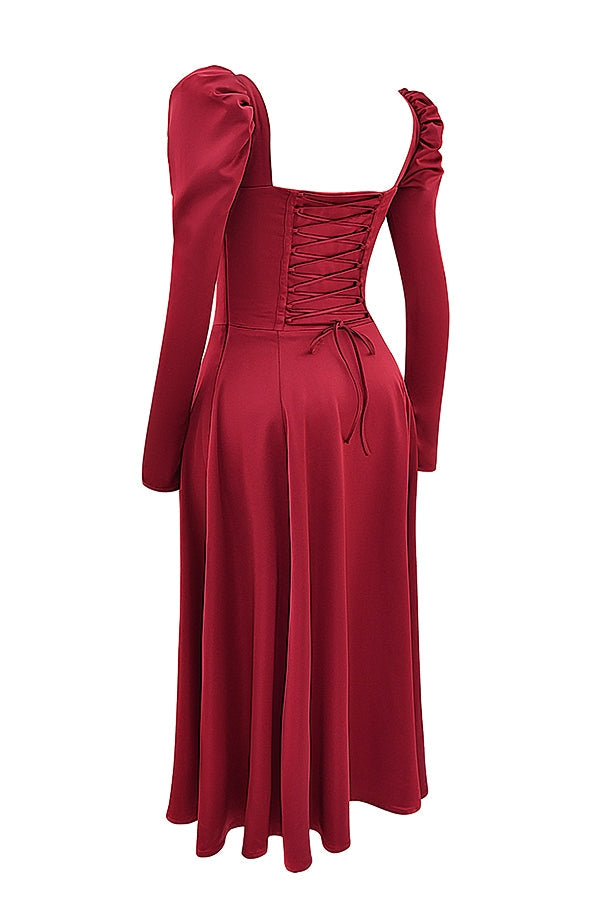 ruby corset midi dress