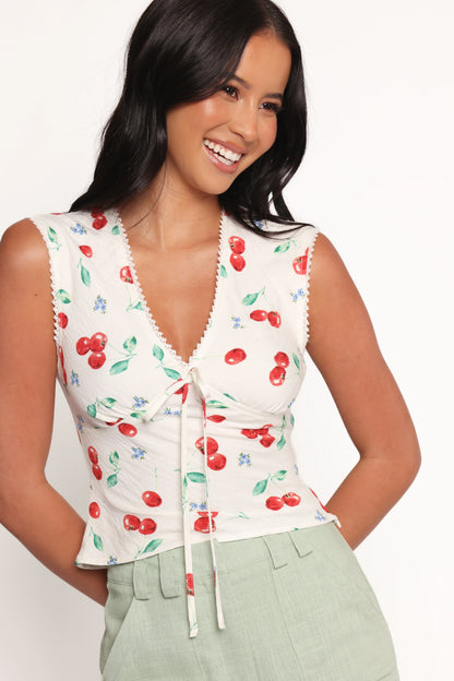 Morgan Top - Starlight Cherry