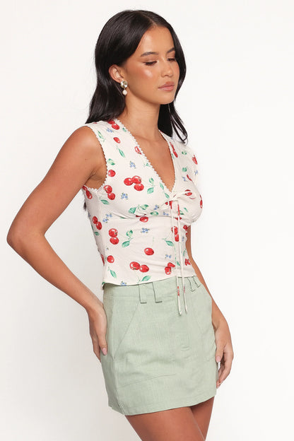 Morgan Top - Starlight Cherry