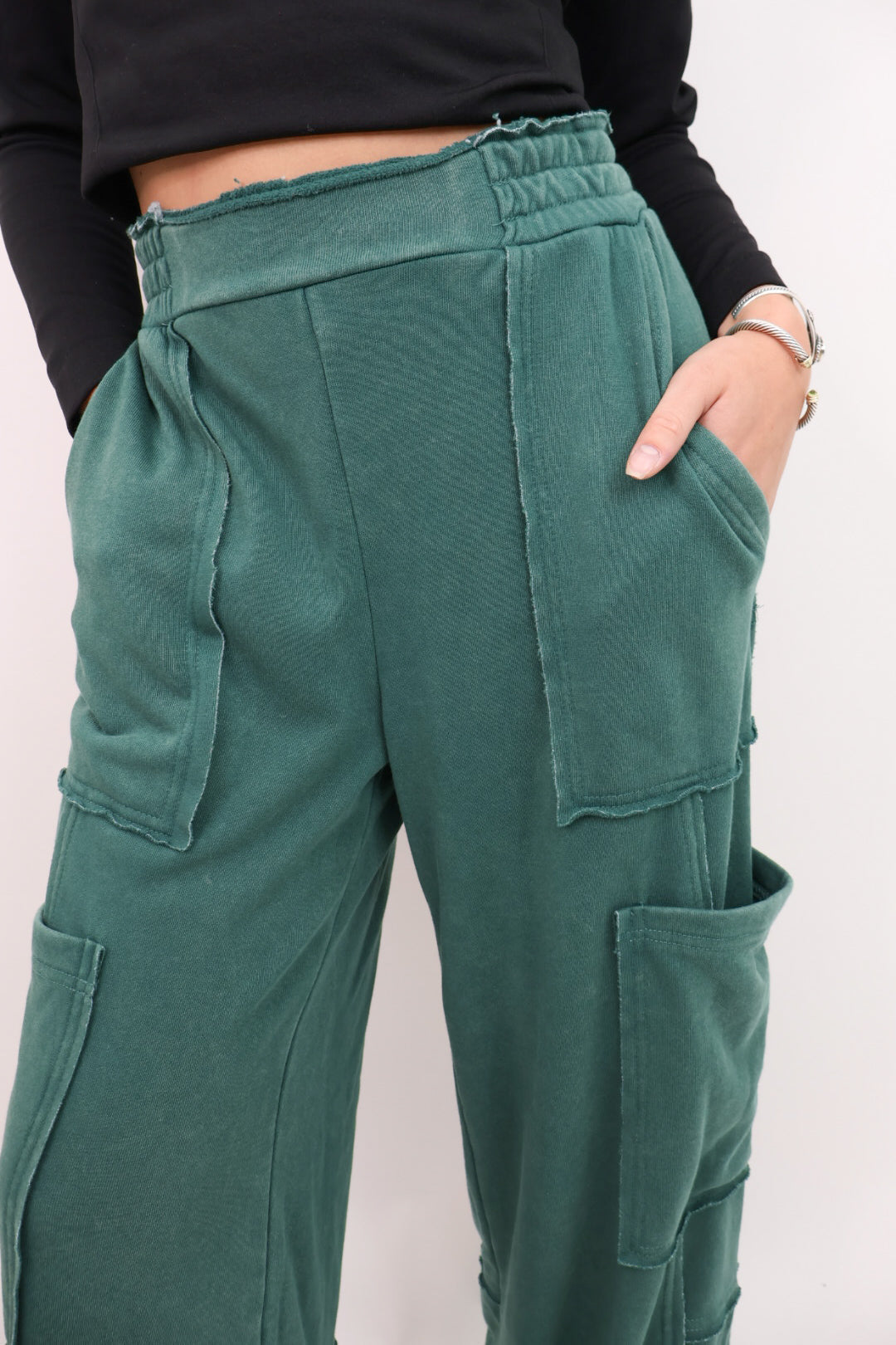 Everyday Wide Leg Lounge Pants - Green
