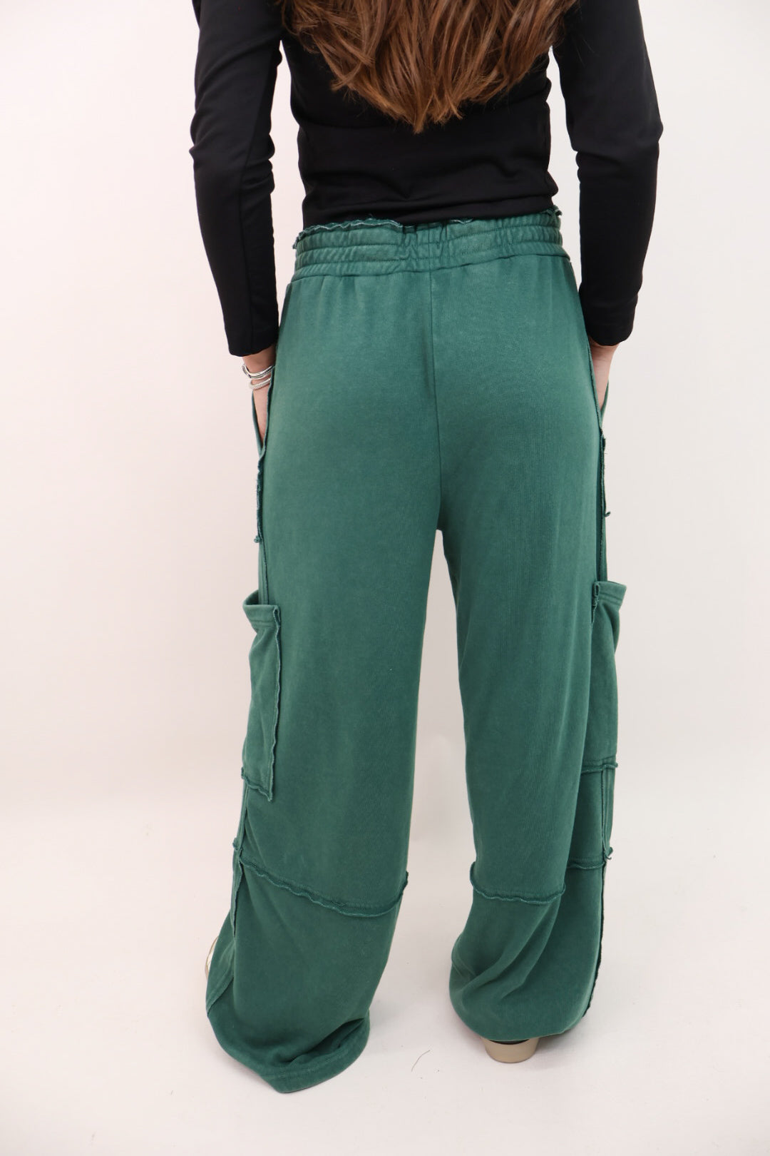 Everyday Wide Leg Lounge Pants - Green
