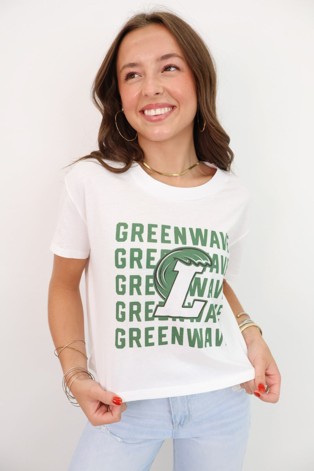 Greenwave Mascot Mom Crop
