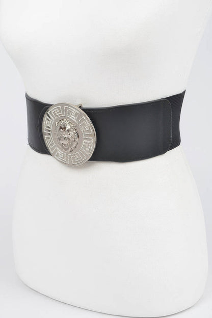Regal Lion Medallion Elastic Waist Belt (Plus Size)