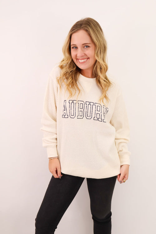 Auburn Oversized Waffle Knit Pullover