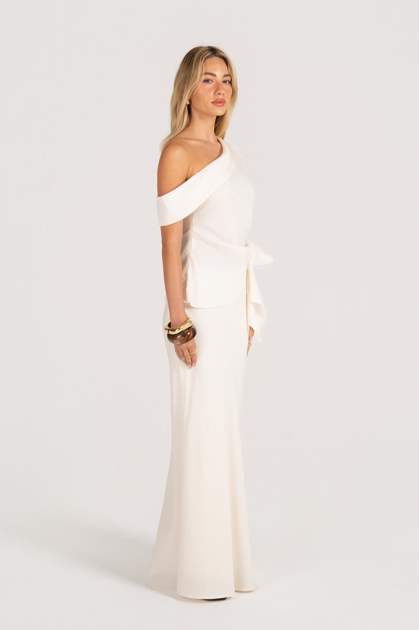 Bexley Set - Drop Shoulder Drape Top with Maxi Skirt