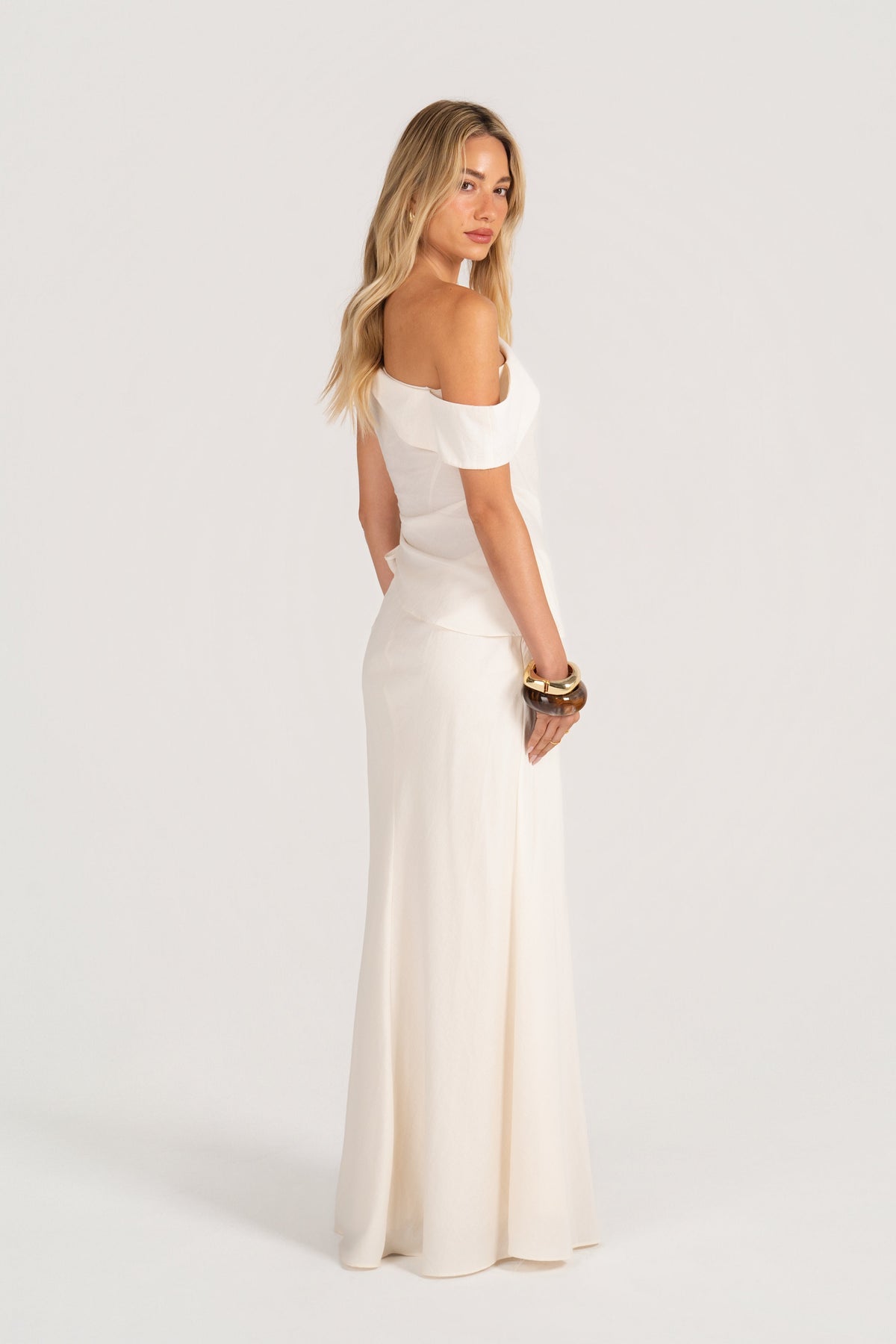 Bexley Set - Drop Shoulder Drape Top with Maxi Skirt