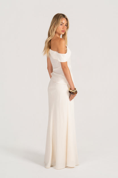 Bexley Set - Drop Shoulder Drape Top with Maxi Skirt
