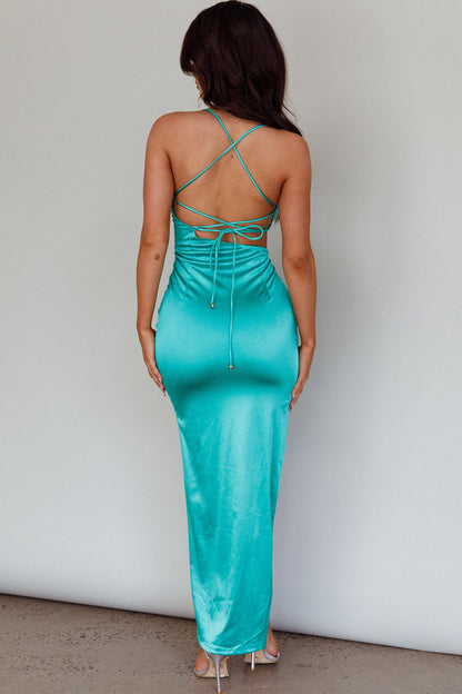 Can't Hardly Wait Cut-Out Midi Dress Green