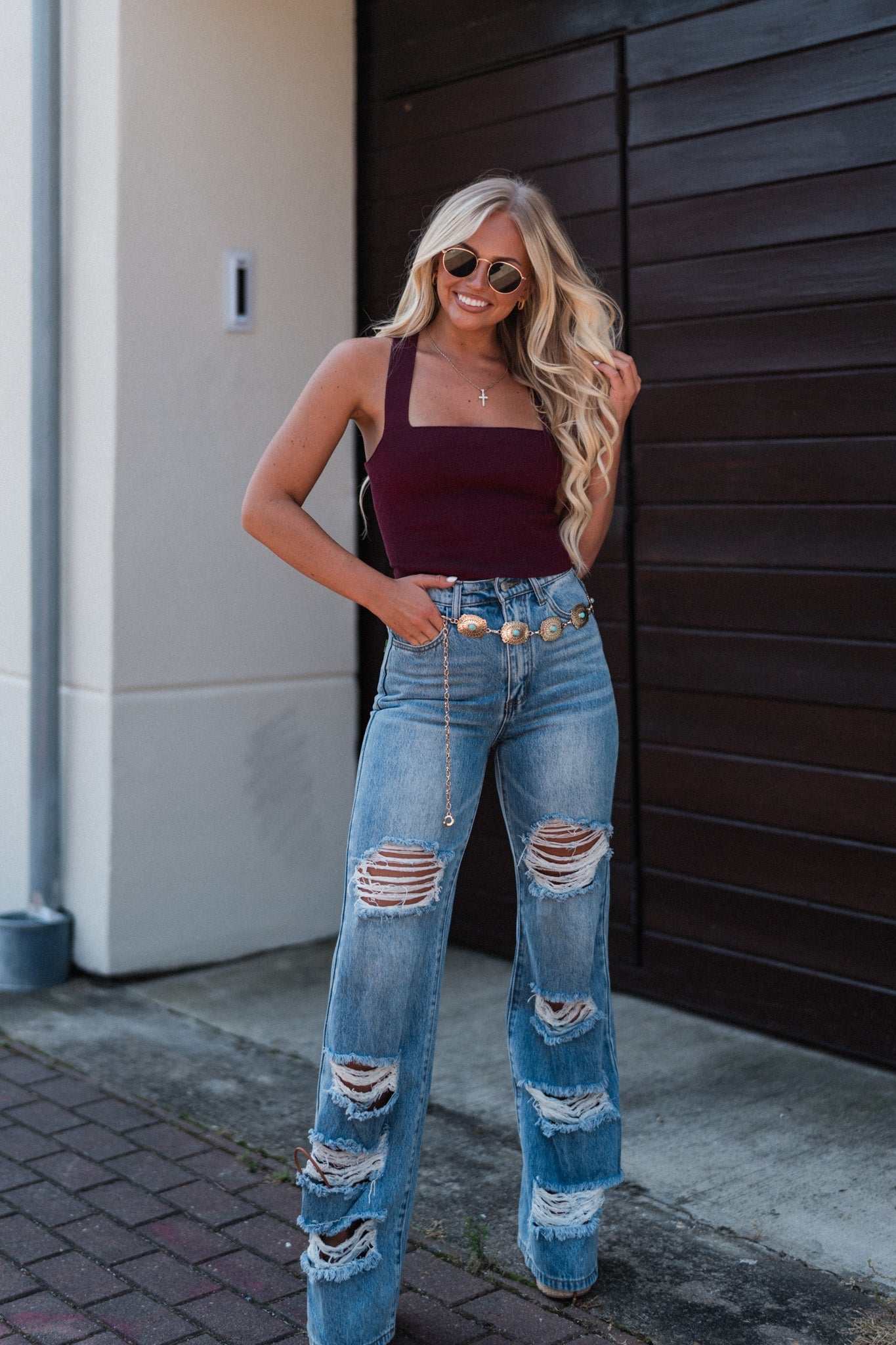 Heartbreaker Knit Crop Top (Maroon) FINAL SALE