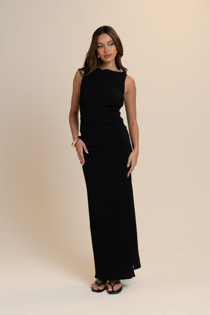 Tenille Two Piece Set - Asymmetrical Top & Maxi Skirt