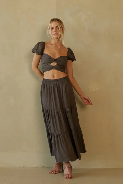 Topanga Twist Front Crop Top