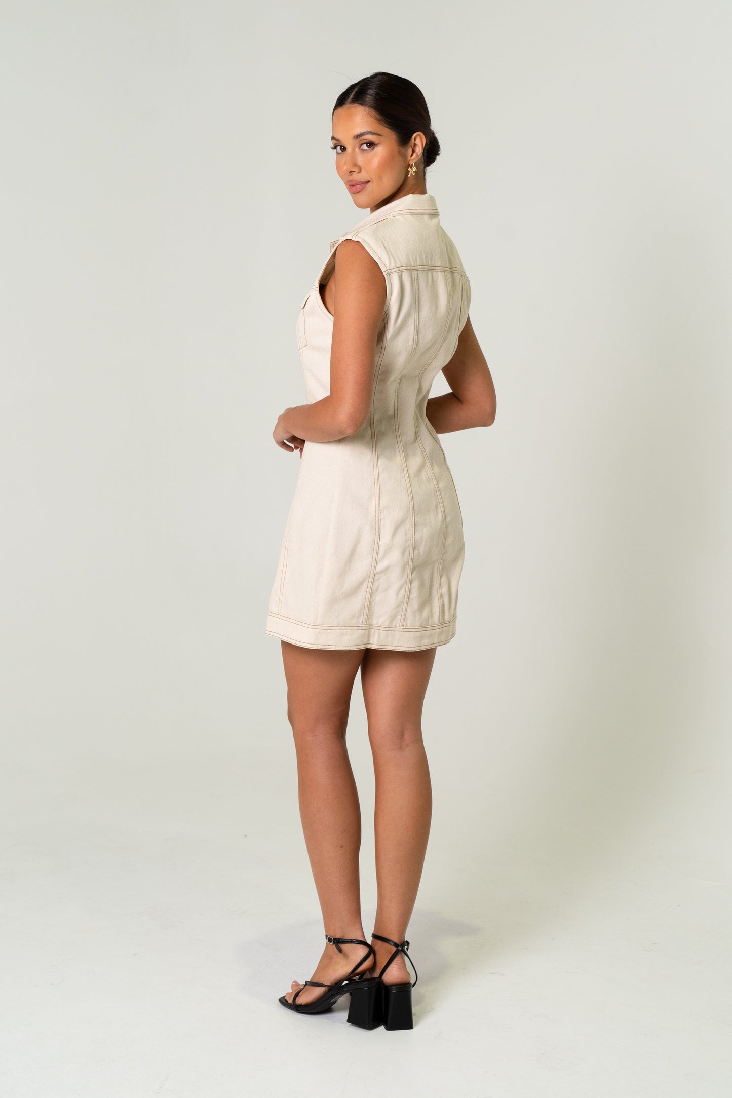 Katherine Mini Cotton Shirt Dress