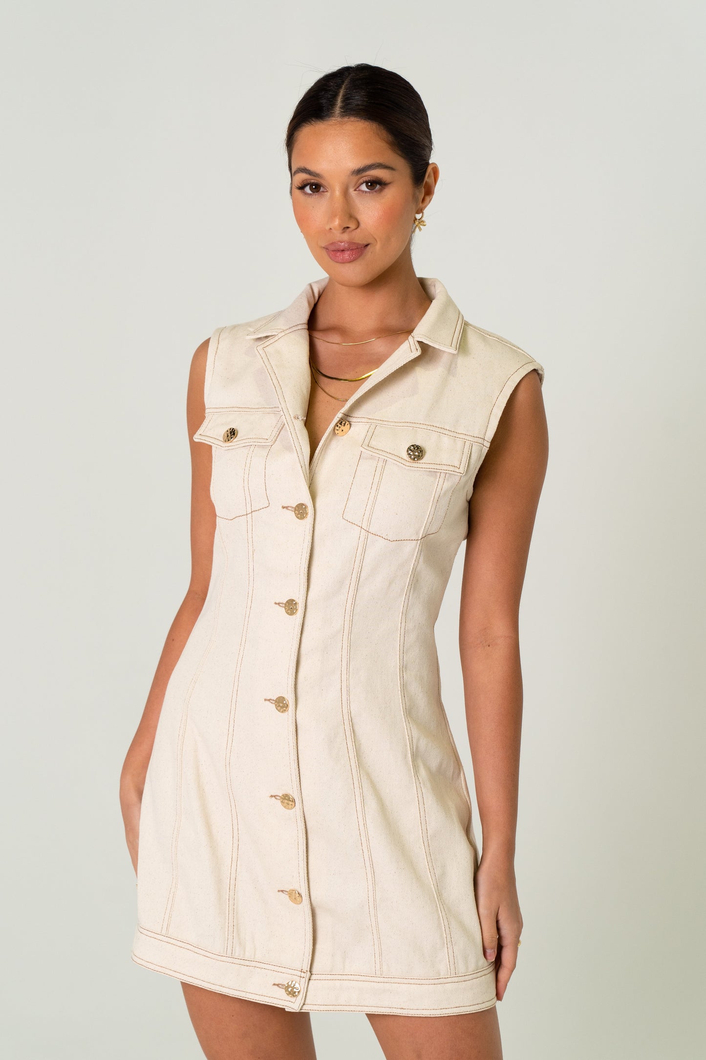 Katherine Mini Cotton Shirt Dress