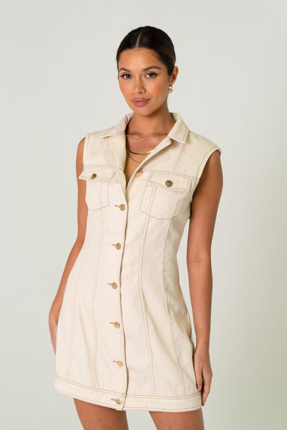 Katherine Mini Cotton Shirt Dress
