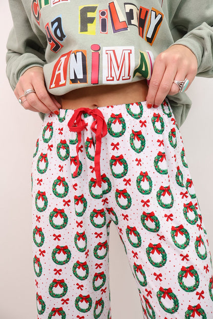 Christmas Wreath Pajama Pants