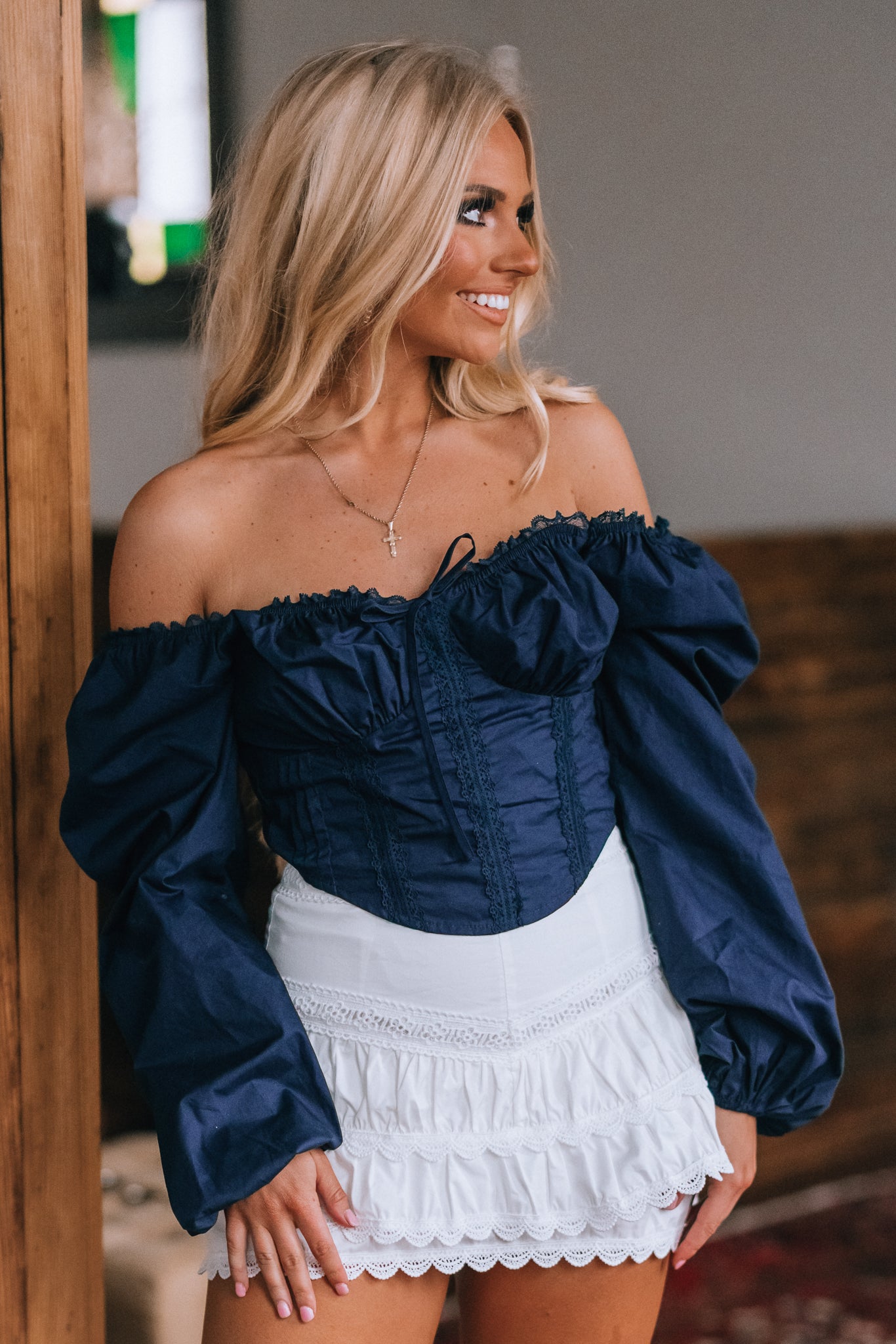 Willow Lace Trim Corset Top FINAL SALE