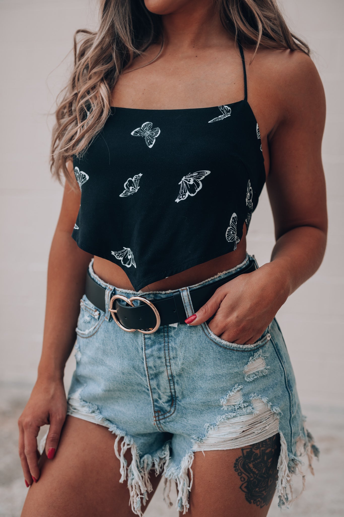Wait A Minute Denim Shorts (Light Wash) FINAL SALE
