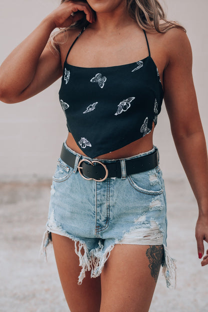 Wait A Minute Denim Shorts (Light Wash) FINAL SALE