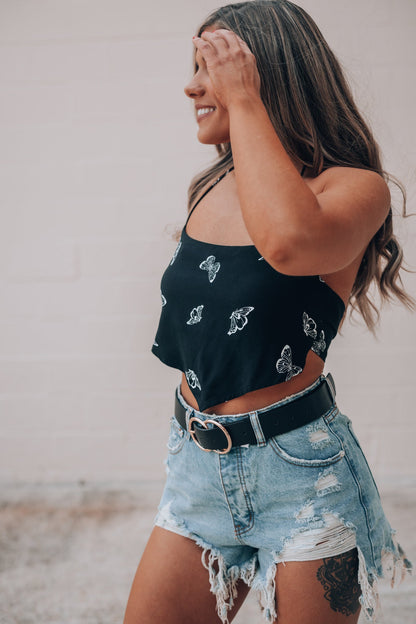 Wait A Minute Denim Shorts (Light Wash) FINAL SALE