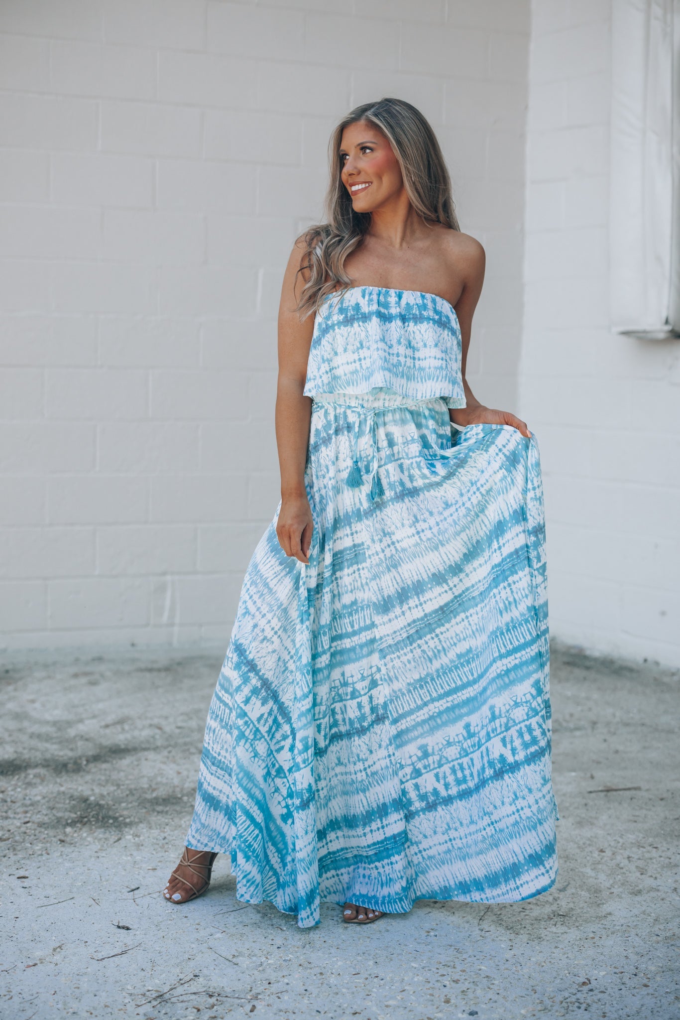 California Coast Tie Dye Maxi Dress FINAL SALE