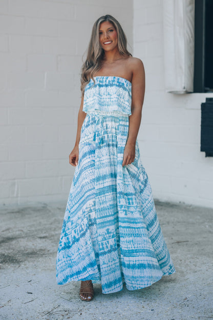 California Coast Tie Dye Maxi Dress FINAL SALE
