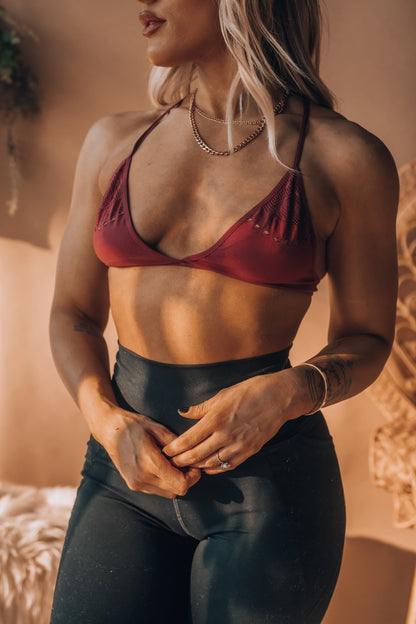 Diamonds Are Forever Bralette (Berry)