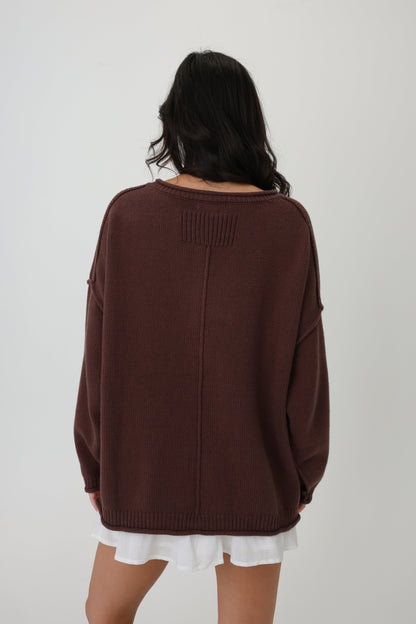 Autumn Breeze Sweater in Brown