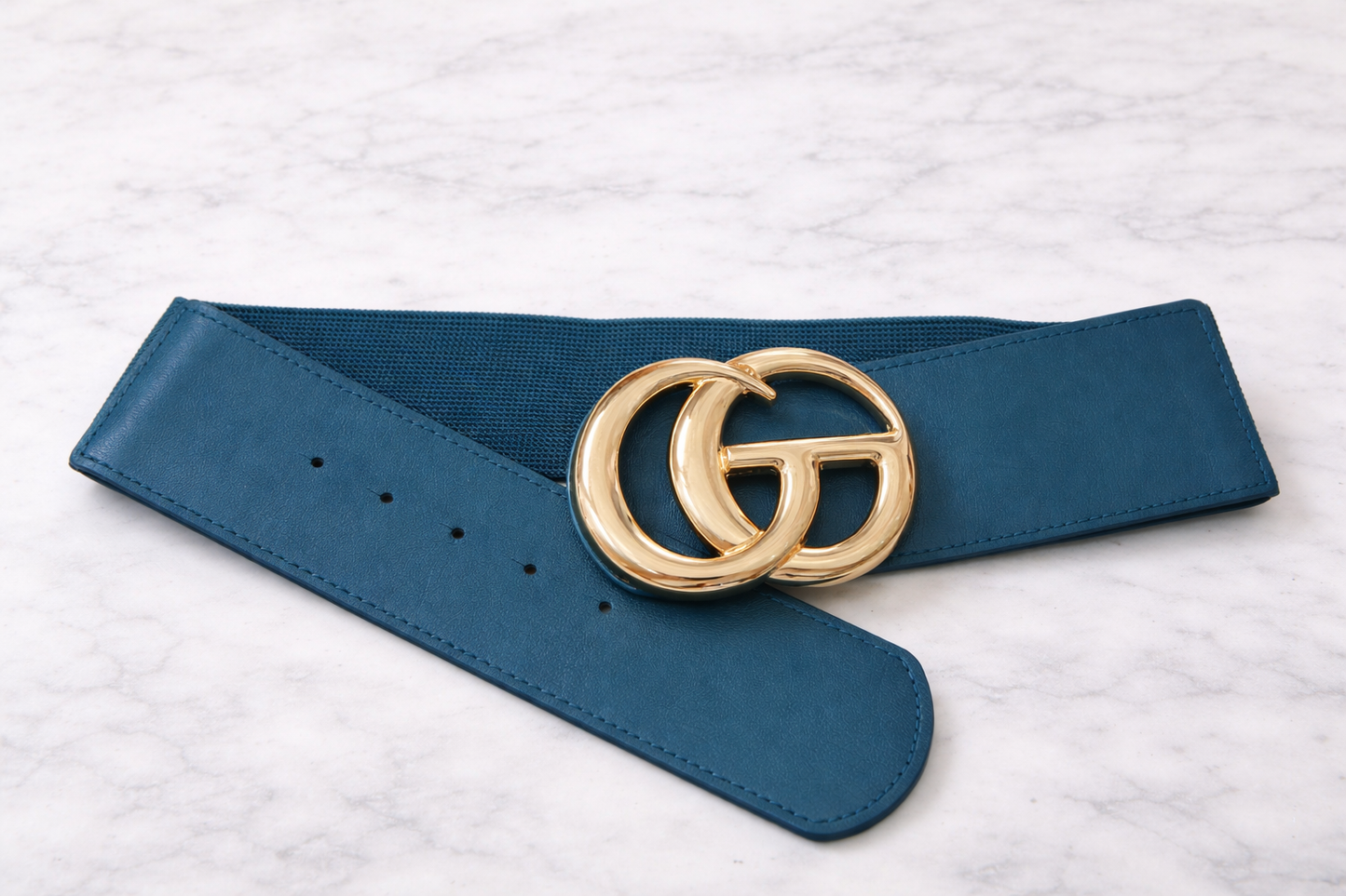 Luxury Sculpted GG Buckle Waist Belt