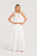 Jayla Two Piece Set - Sleeveless Tie Top & Maxi Skirt
