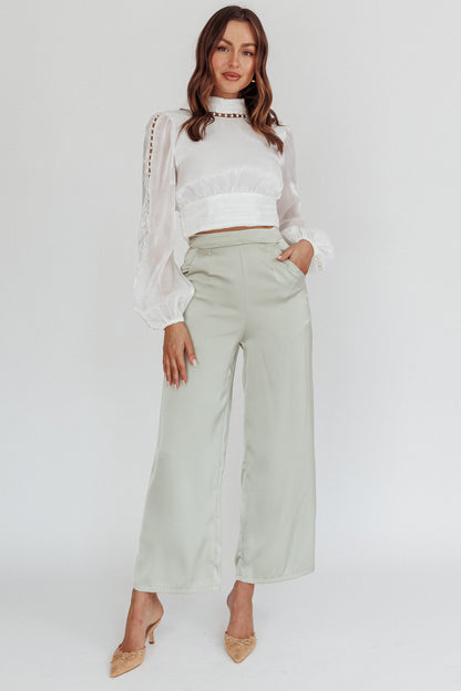 Caia Pearl Detail Open Back Top White