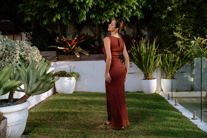 Tenille Two Piece Set - Asymmetrical Top & Maxi Skirt