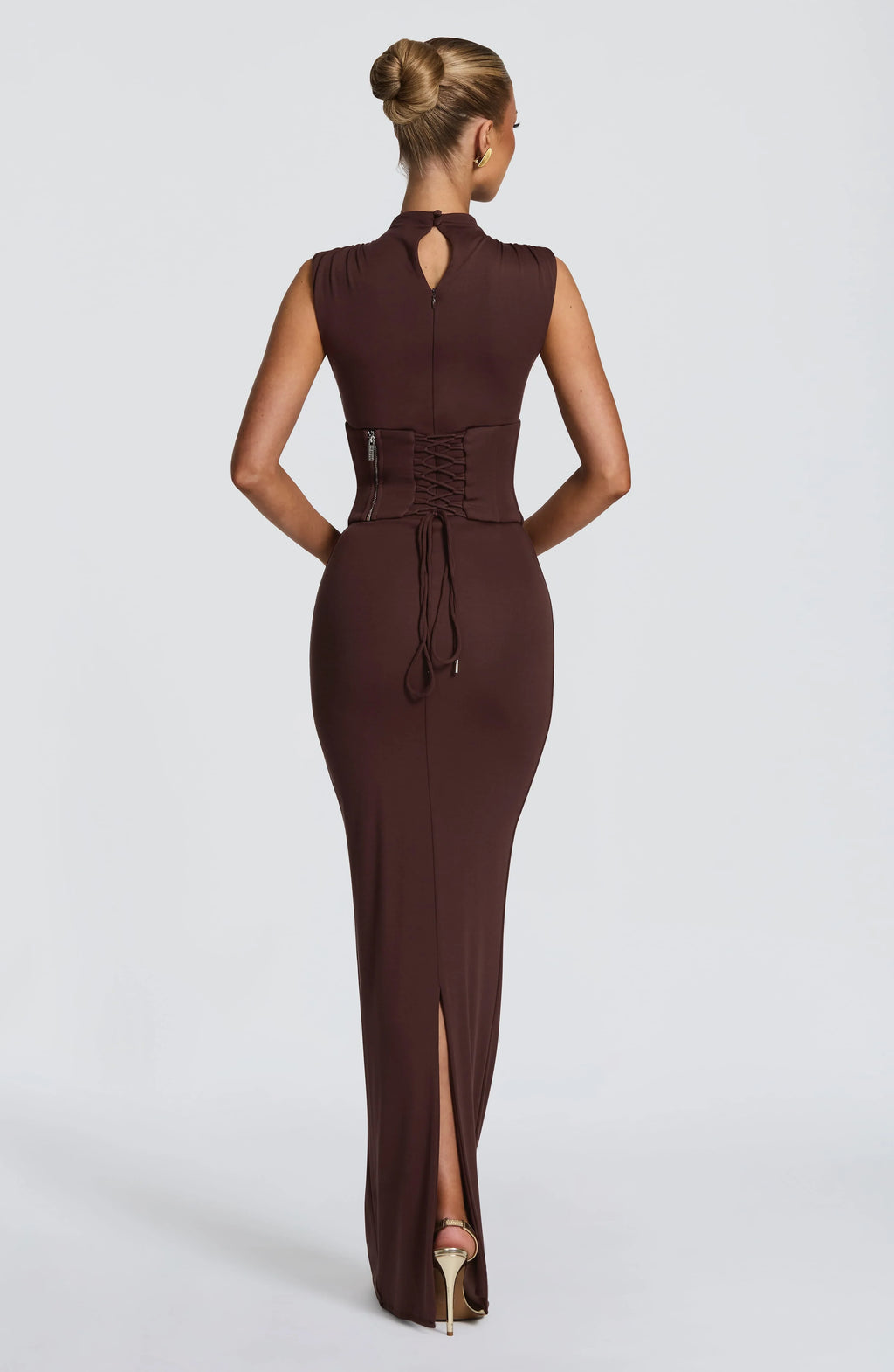 Soline Maxi Dress - Plum Brown