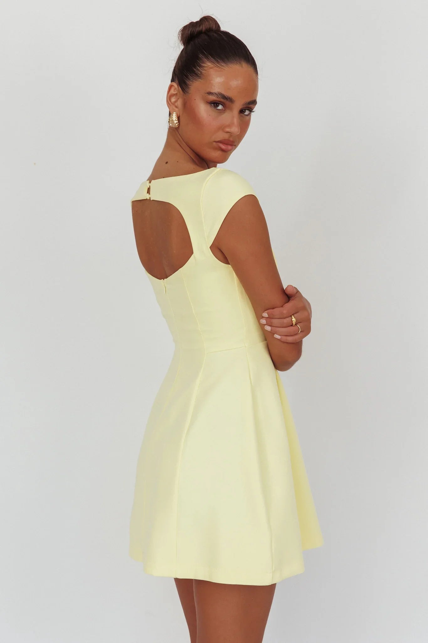 Rebel Cap Sleeve Mini Dress Butter