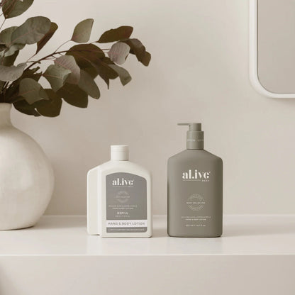 al.ive Hand & Body Lotion 650ml Refill - Willow Gum & Lemon Myrtle