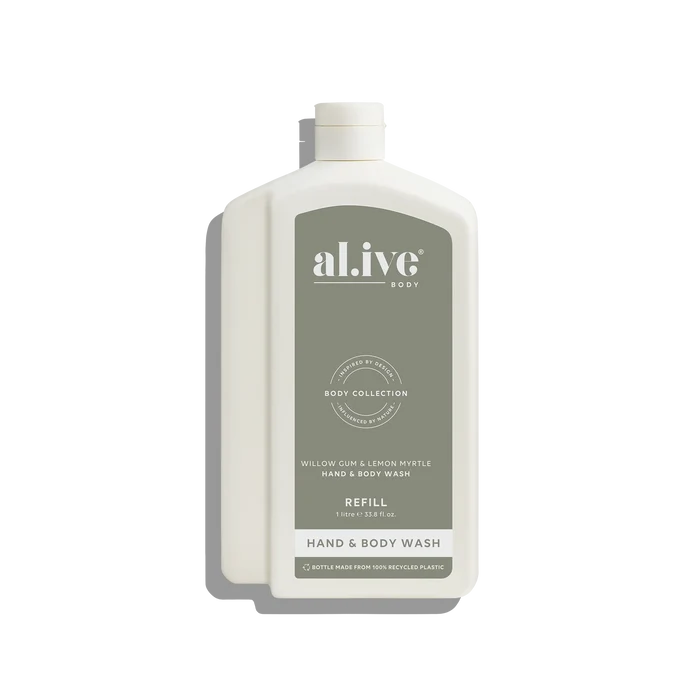 al.ive Hand & Body Wash 1L Refill - Willow Gum & Lemon Myrtle