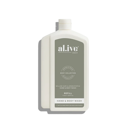al.ive Hand & Body Wash 1L Refill - Willow Gum & Lemon Myrtle