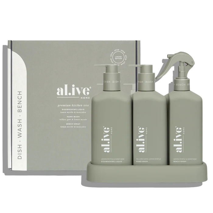 al.ive Kitchen Trio Set - Lemon Myrtle & Honeydew + Willow Gum & Lemon Myrtle