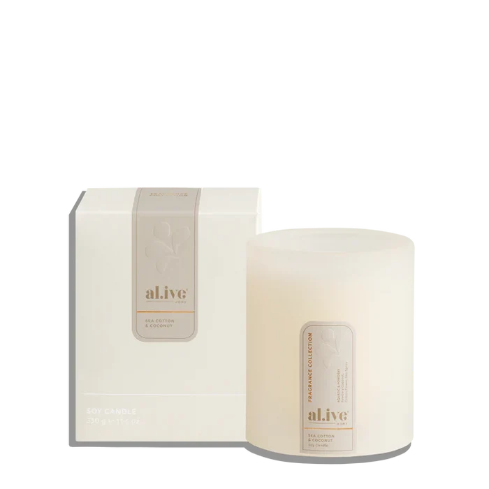 al.ive Soy Candle - Sea Cotton & Coconut