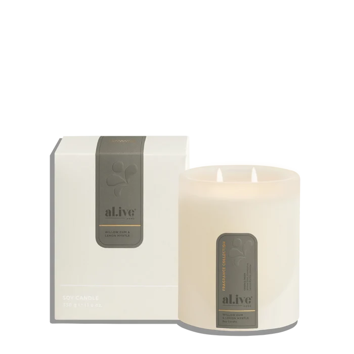 al.ive Soy Candle - Willow Gum & Lemon Myrtle