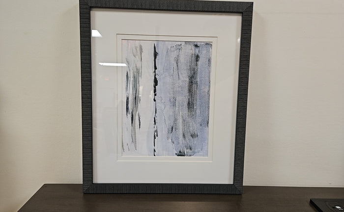 'At the Dawn B' Abstract with Distressed Black Frame