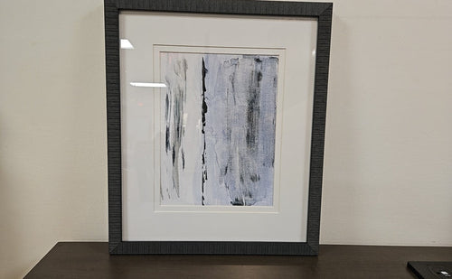 'At the Dawn B' Abstract with Distressed Black Frame